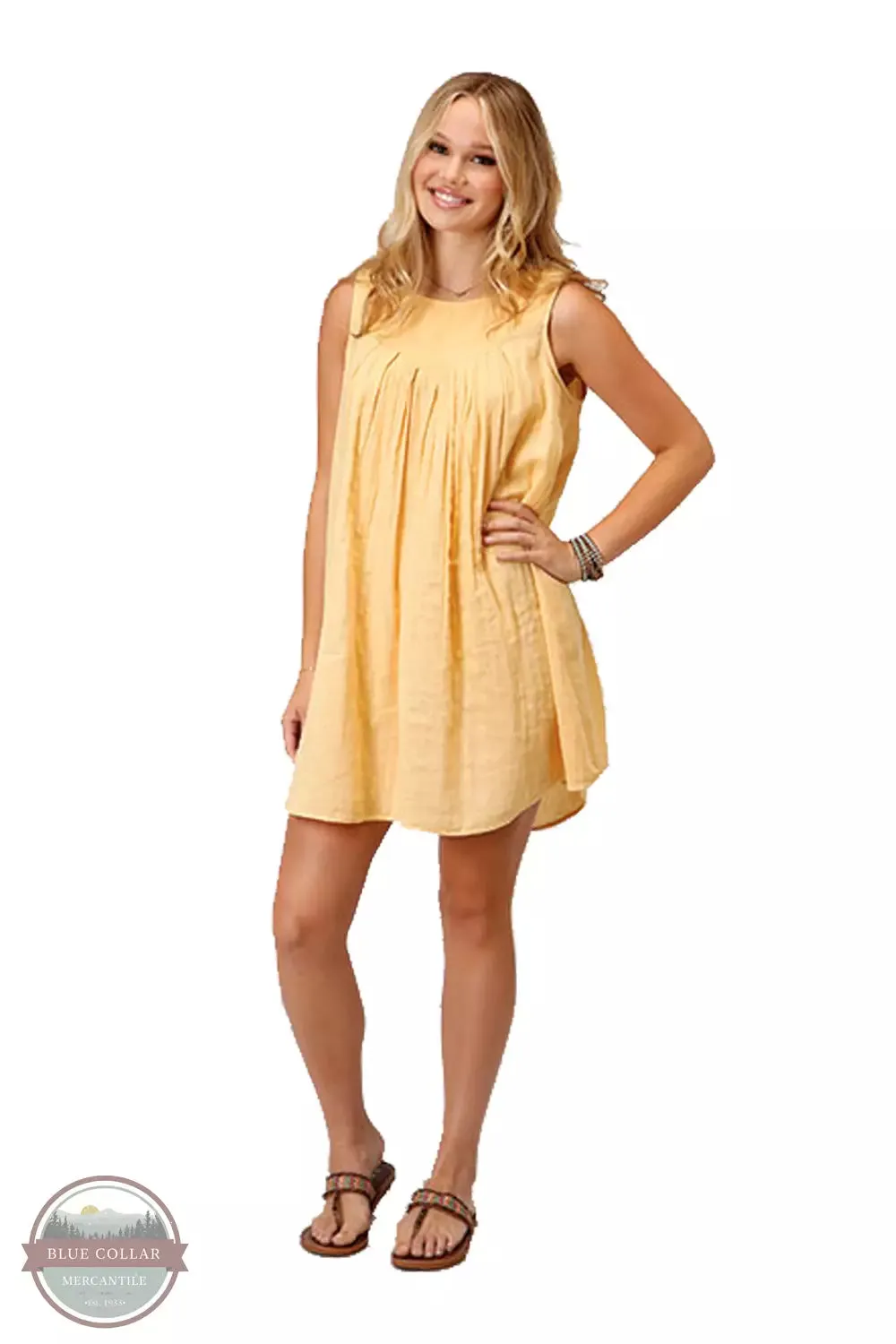 03-057-0592-0460 YE Cotton Sleeveless Dress