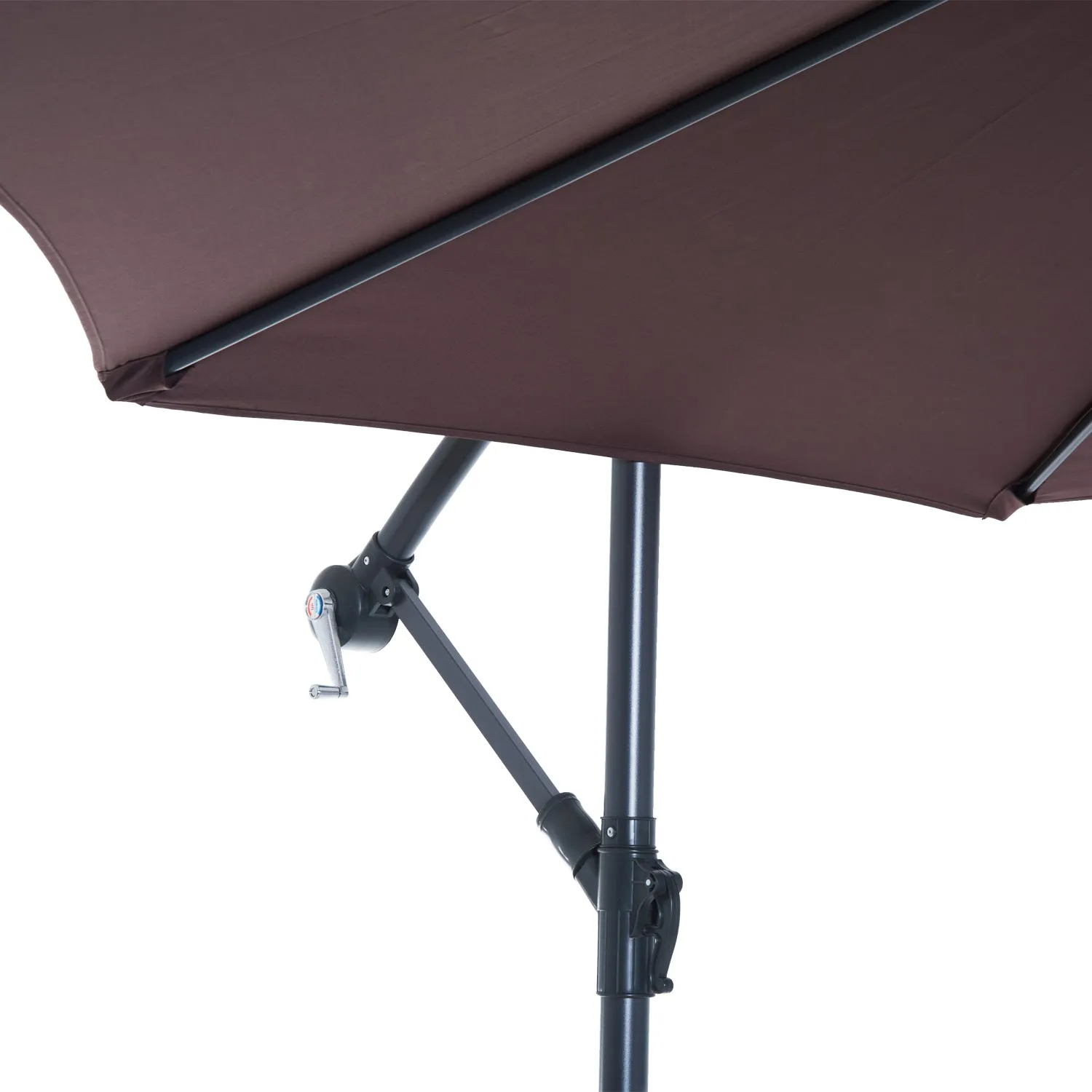 10' Hanging Patio Garden Umbrella - Coffee