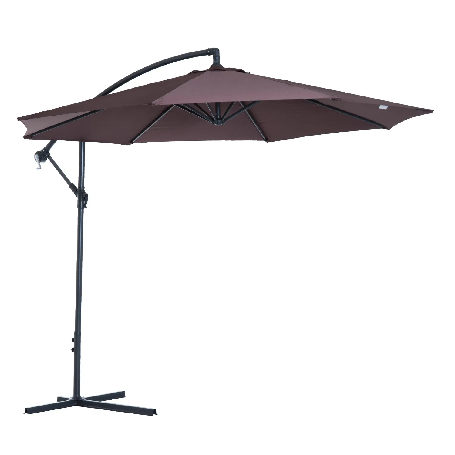 10' Hanging Patio Garden Umbrella - Coffee