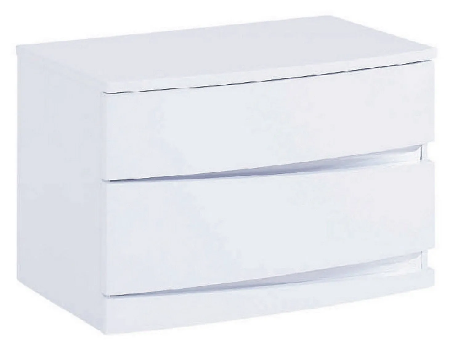 16.5" Exquisite White High Gloss Nightstand By Homeroots