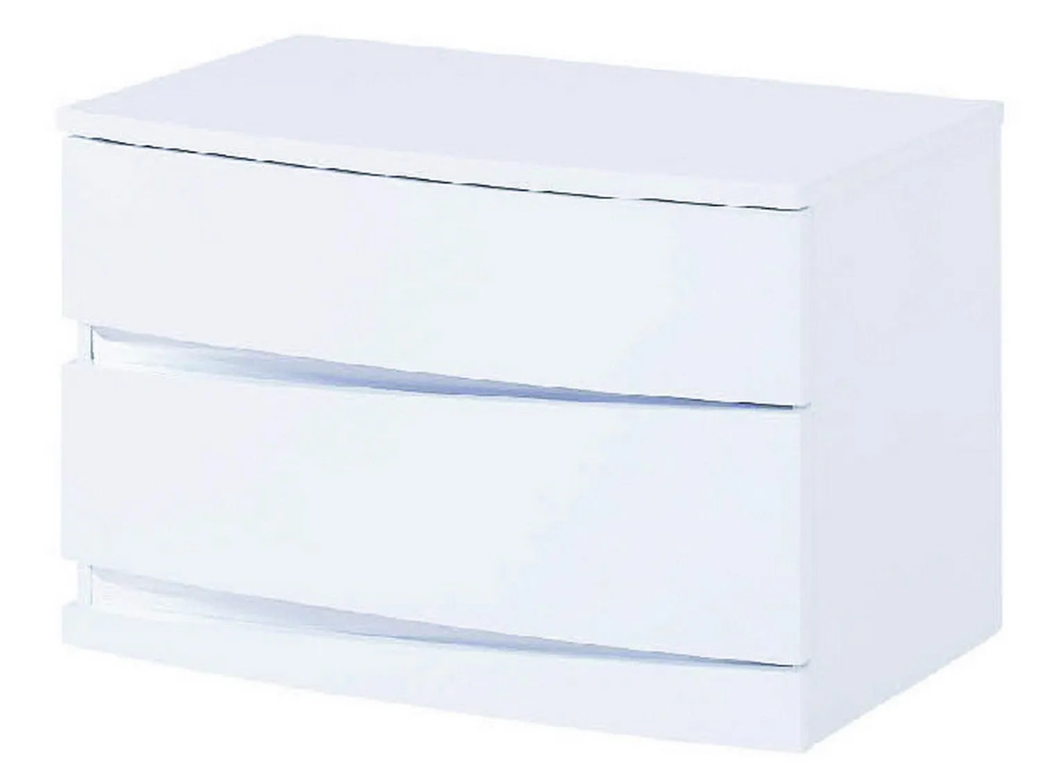 16.5" Exquisite White High Gloss Nightstand By Homeroots