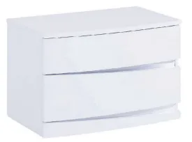 16.5" Exquisite White High Gloss Nightstand By Homeroots