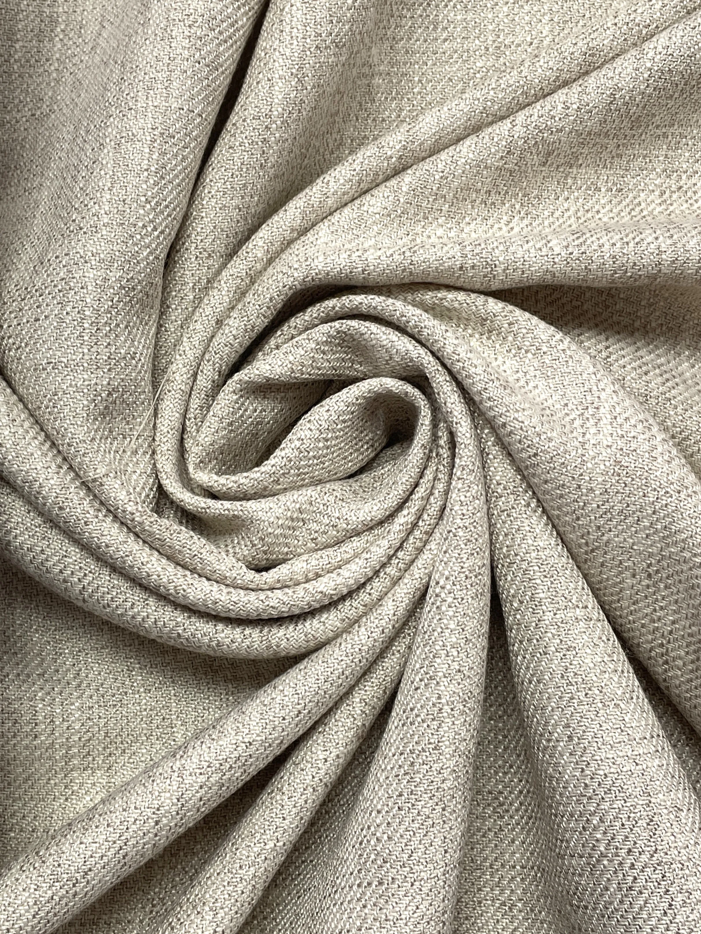 2 1/8 YD Polyester - Beige and Ecru Loose Weave