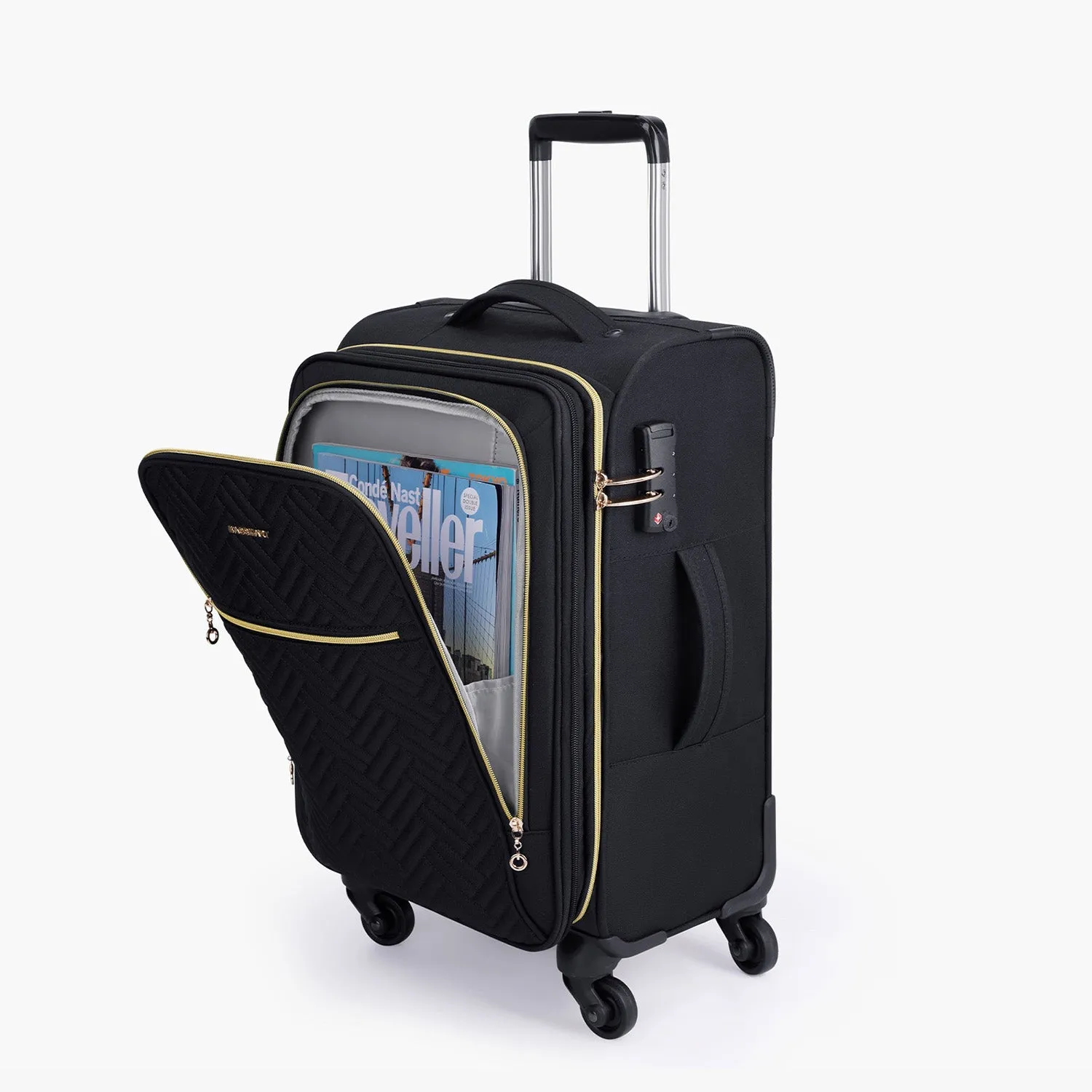 20 Inch Bonchemin Quilted Business & Travel Suitcase