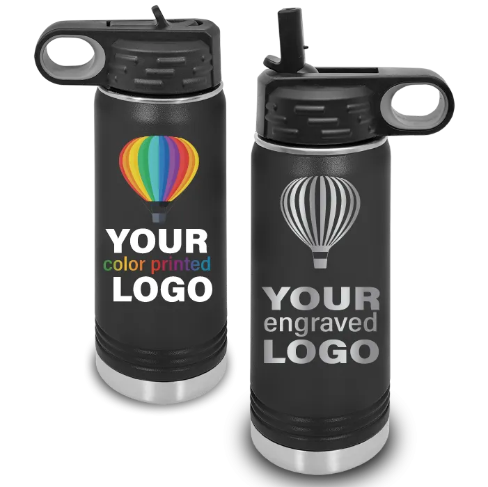 20 oz Insulated Sport Water Bottle -Mix & Match- Bulk Wholesale Personalized Engraved or Full Color Print Logo