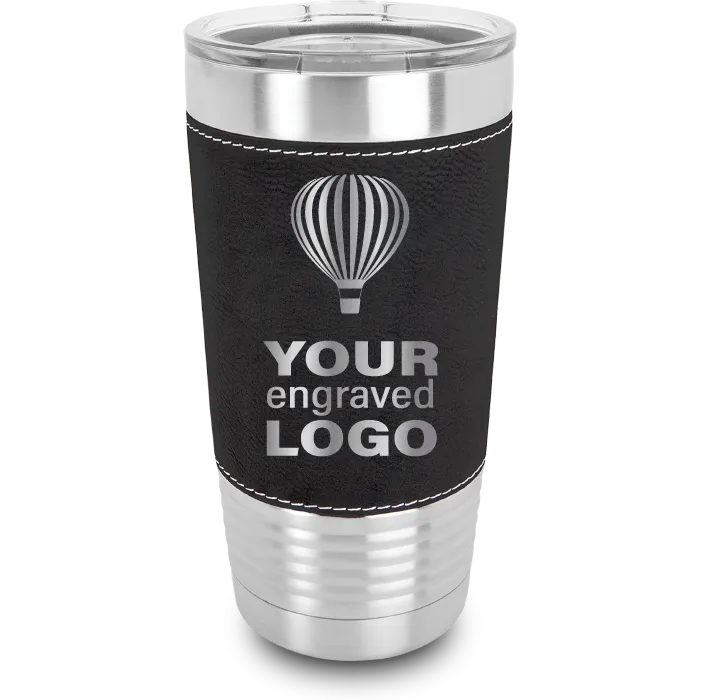 20 oz Leatherette (Faux Leather) Tumblers -Mix & Match- Bulk Wholesale Personalized Engraved or Full Color Print Logo