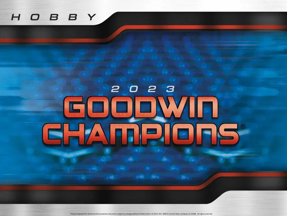 2023 Upper Deck Goodwin Champions Hobby Box 18 Packs per Box, 5 Cards per Pack