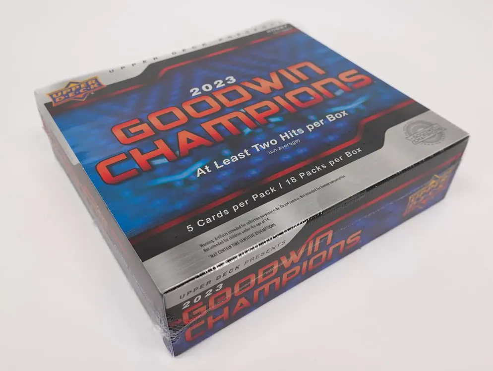 2023 Upper Deck Goodwin Champions Hobby Box 18 Packs per Box, 5 Cards per Pack