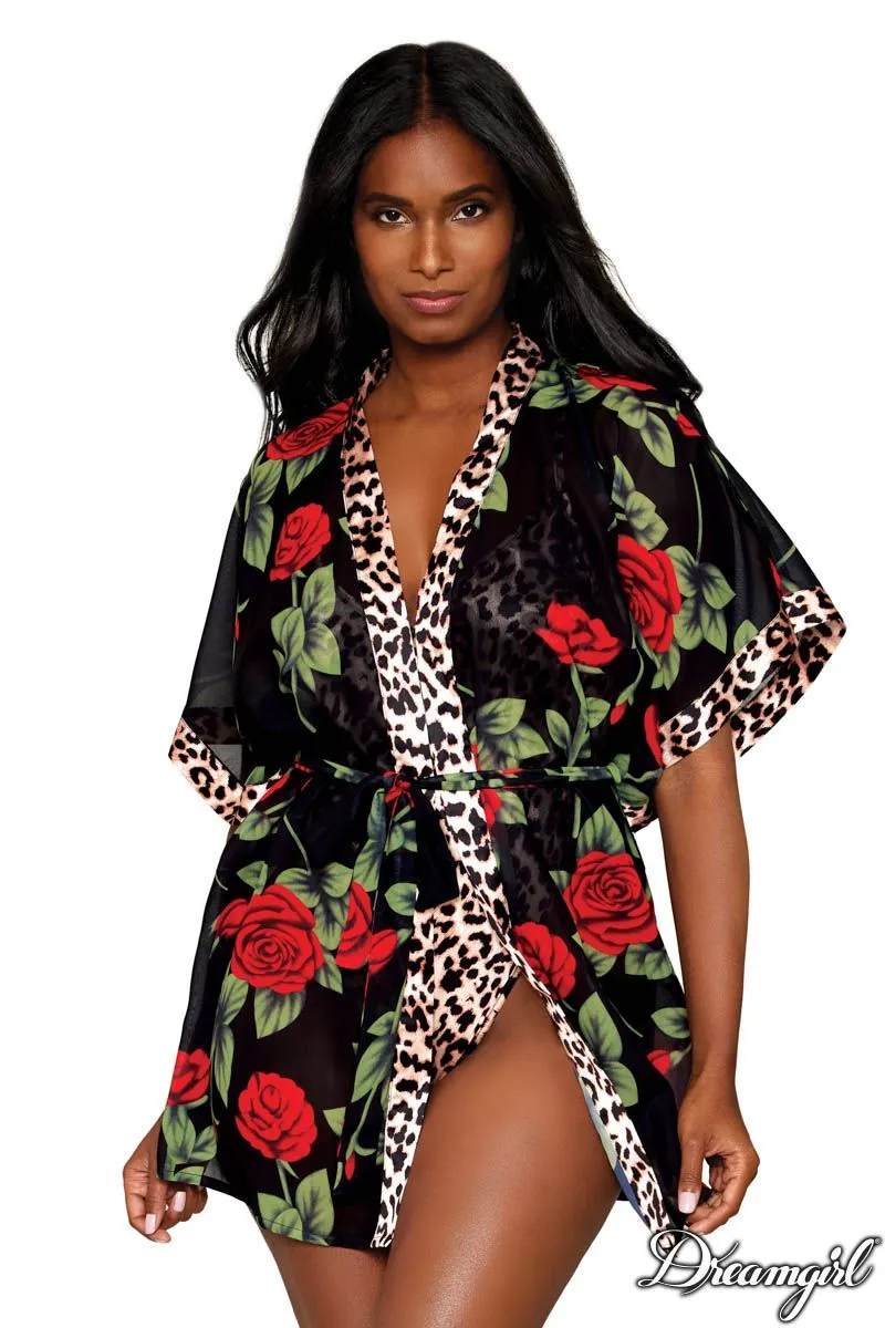 2Pc. Set Leopard Robe