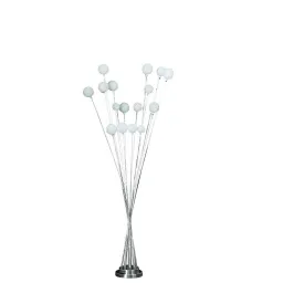 61.5" In 16-Light Acrylic Globe Aluminun Led Chrysanthe Silver Chrome Metal Floor Lamp