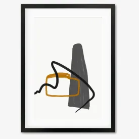 Abstract Illustration And Lines Framed Art