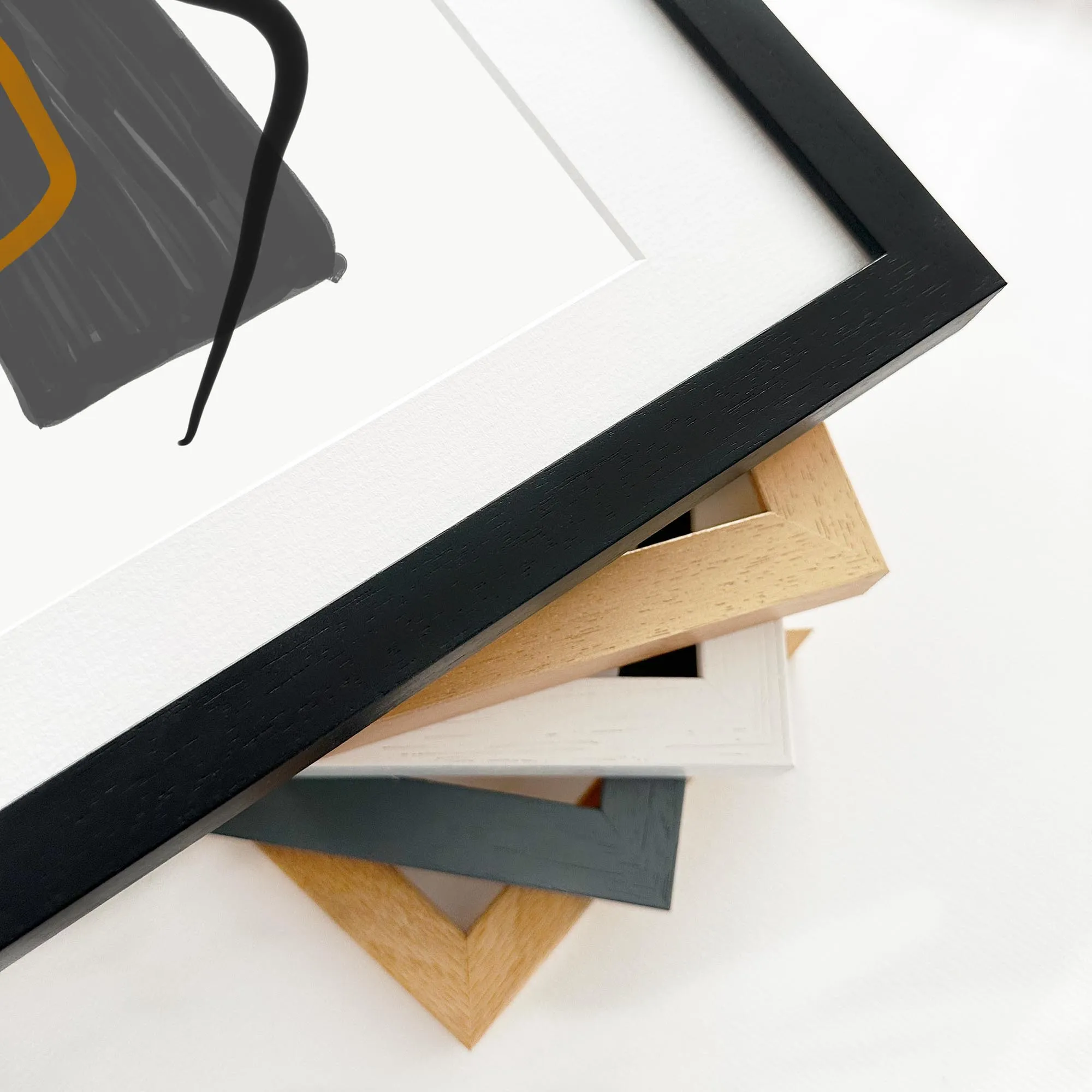 Abstract Illustration And Lines Framed Art