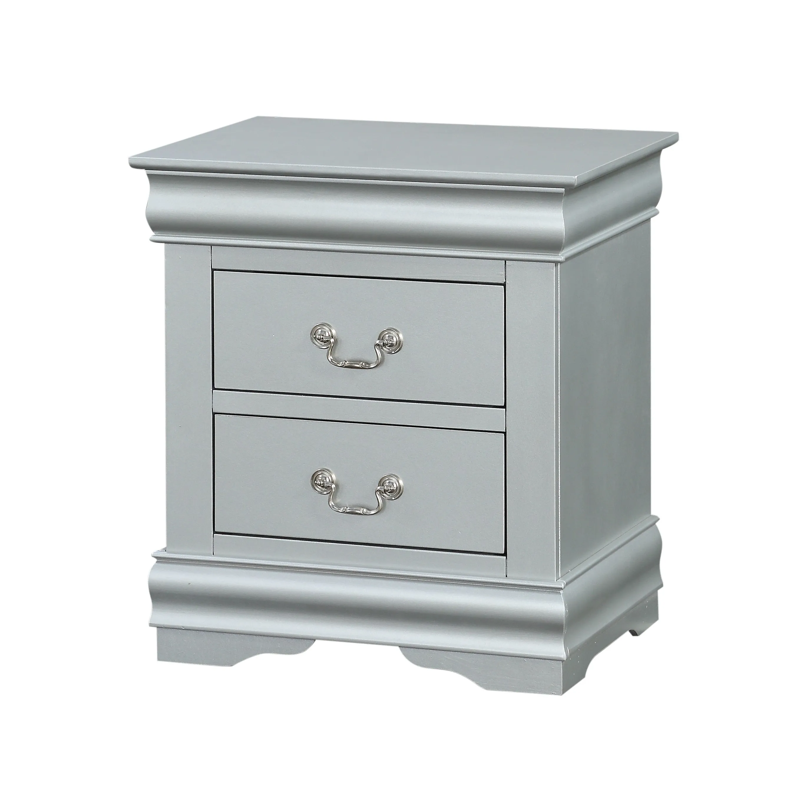 ACME Louis Philippe Nightstand in Platinum 26733