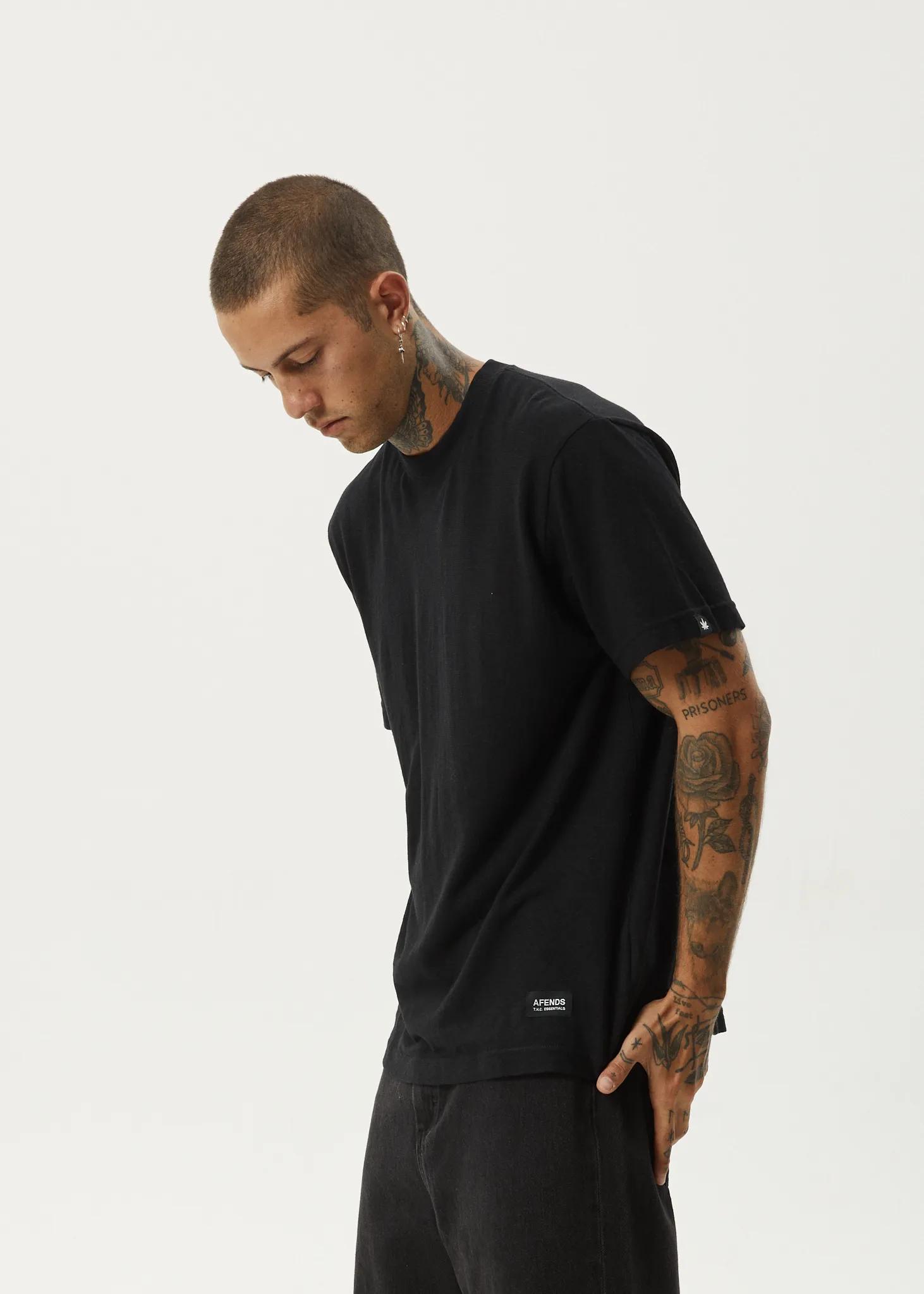 AFENDS Mens Classic - Retro Fit Tee - Black