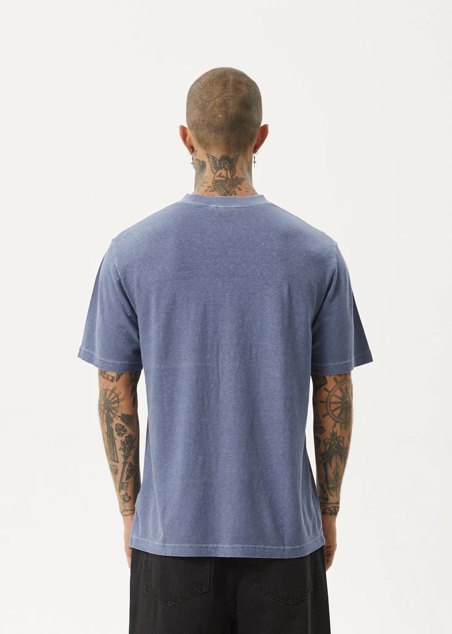 AFENDS Mens Classic - Retro Fit Tee - Washed Marlin