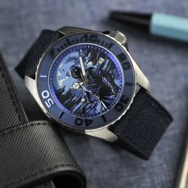 AG Collective The Shuriken Ninja Series Blue Dial Fabric Strap Men Watch G 8040 NIN-SHU