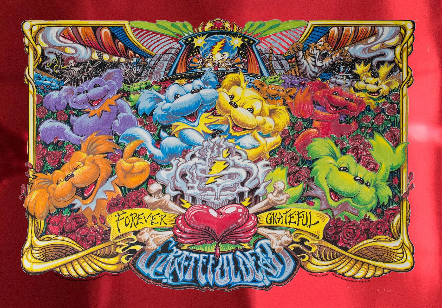 AJ Masthay "Grateful Dead: Forever Grateful" Red Mirror Foil