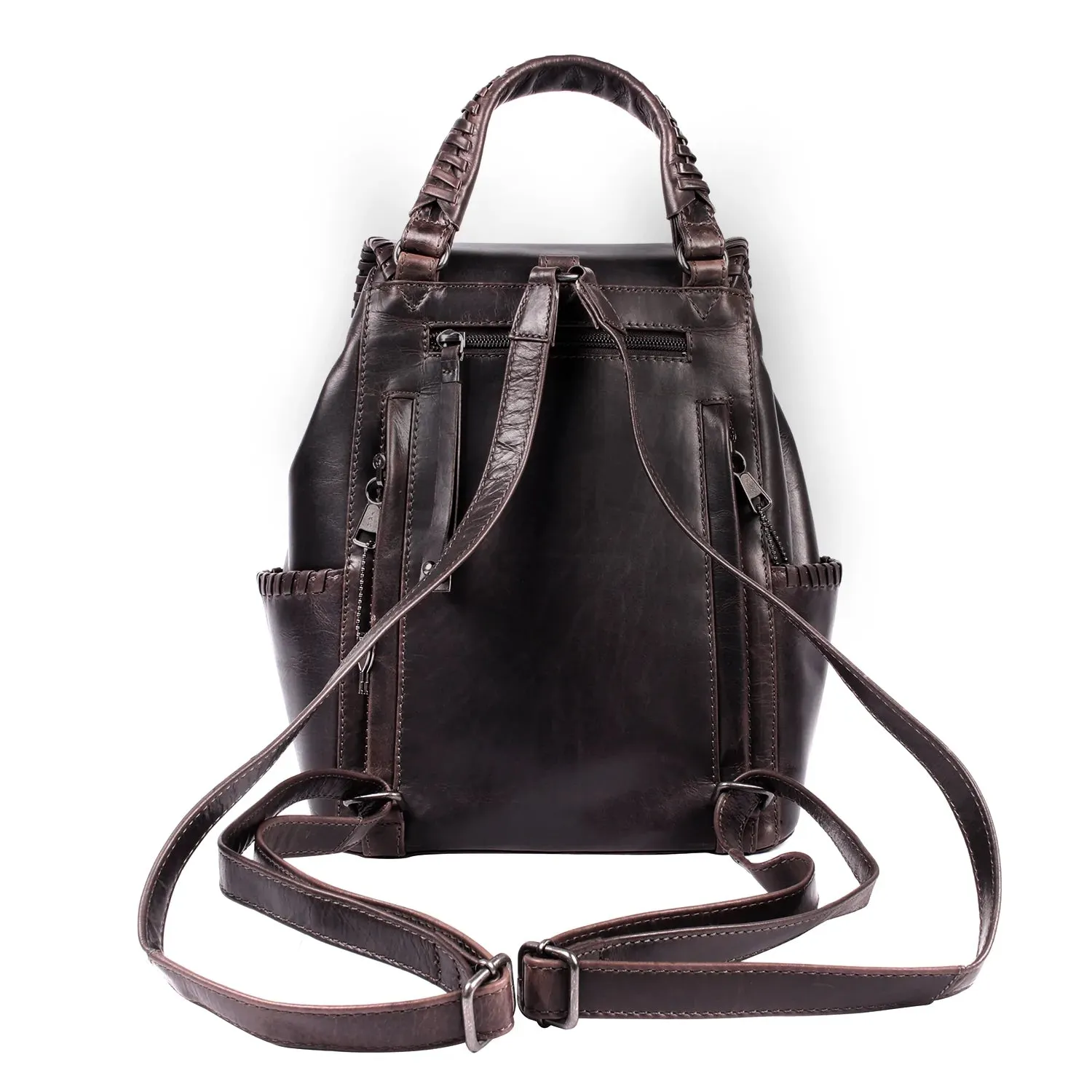 Allie Stylish Lockable Leather Concealed Carry Backpack