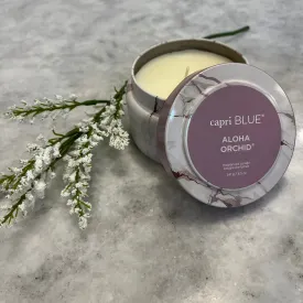 Aloha Orchid 8.5oz Modern Marble Amethyst Travel Tin