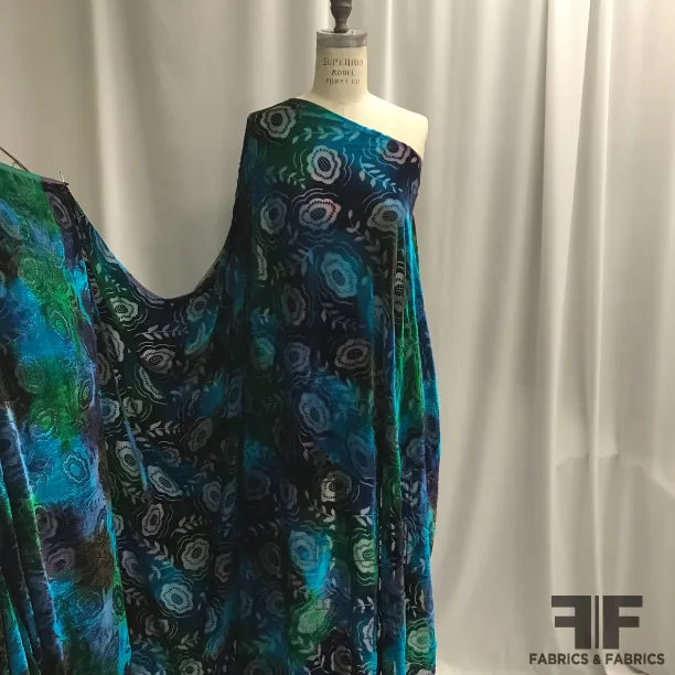 Anna Sui Cut Silk Velvet - Blue/Green