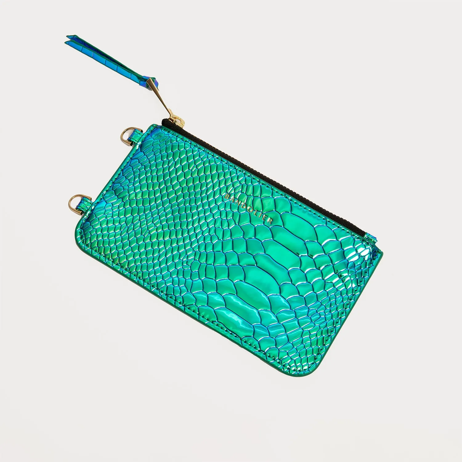 Ariel Classic Zip Pouch  - Iridescent Blue Green/Gold