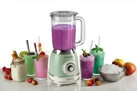 Ariete Blender 1000W1.5L4Stainless Steel Blades4 Speeds Pulse ButtonGlass JarGreen Color