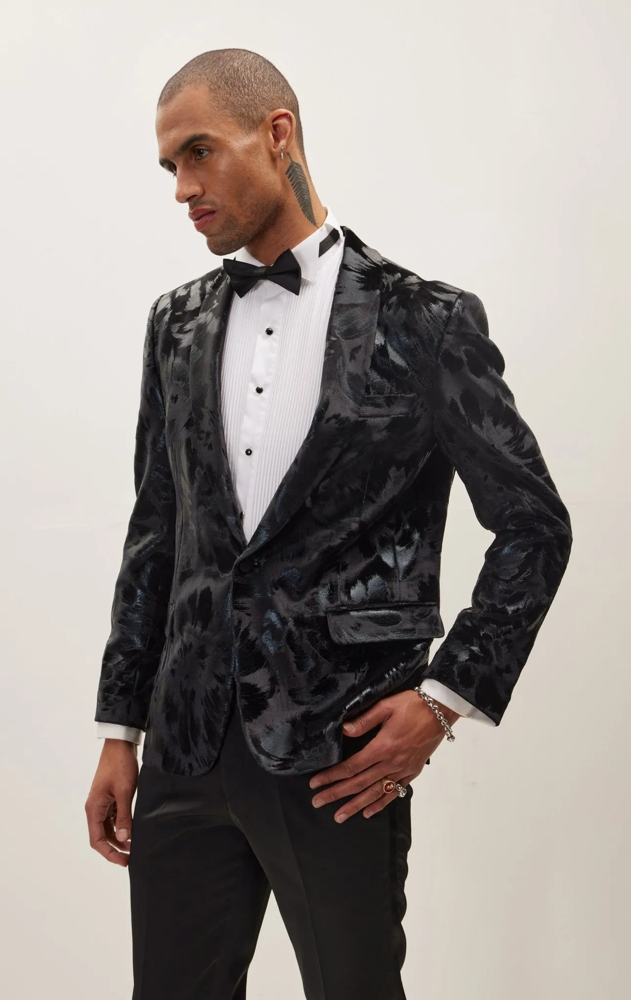 Artist Brush Strokes Tuxedo Jacket