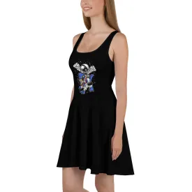 Astronaut | Robot Dinosaur | Pop Art | Women's | Skater Dress