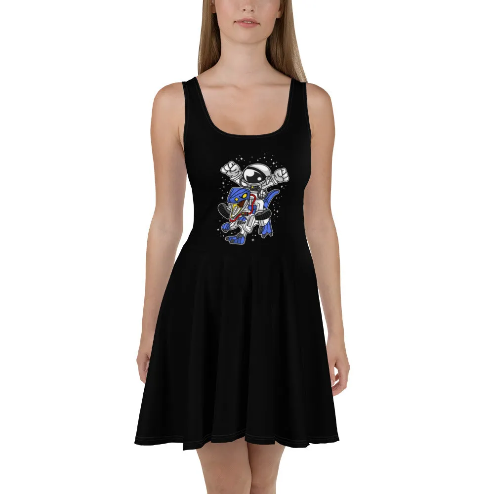 Astronaut | Robot Dinosaur | Pop Art | Women's | Skater Dress