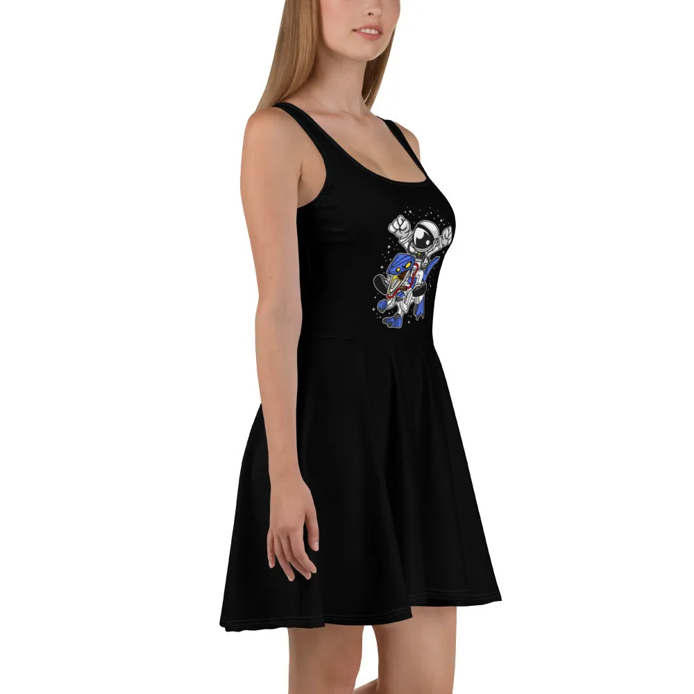 Astronaut | Robot Dinosaur | Pop Art | Women's | Skater Dress