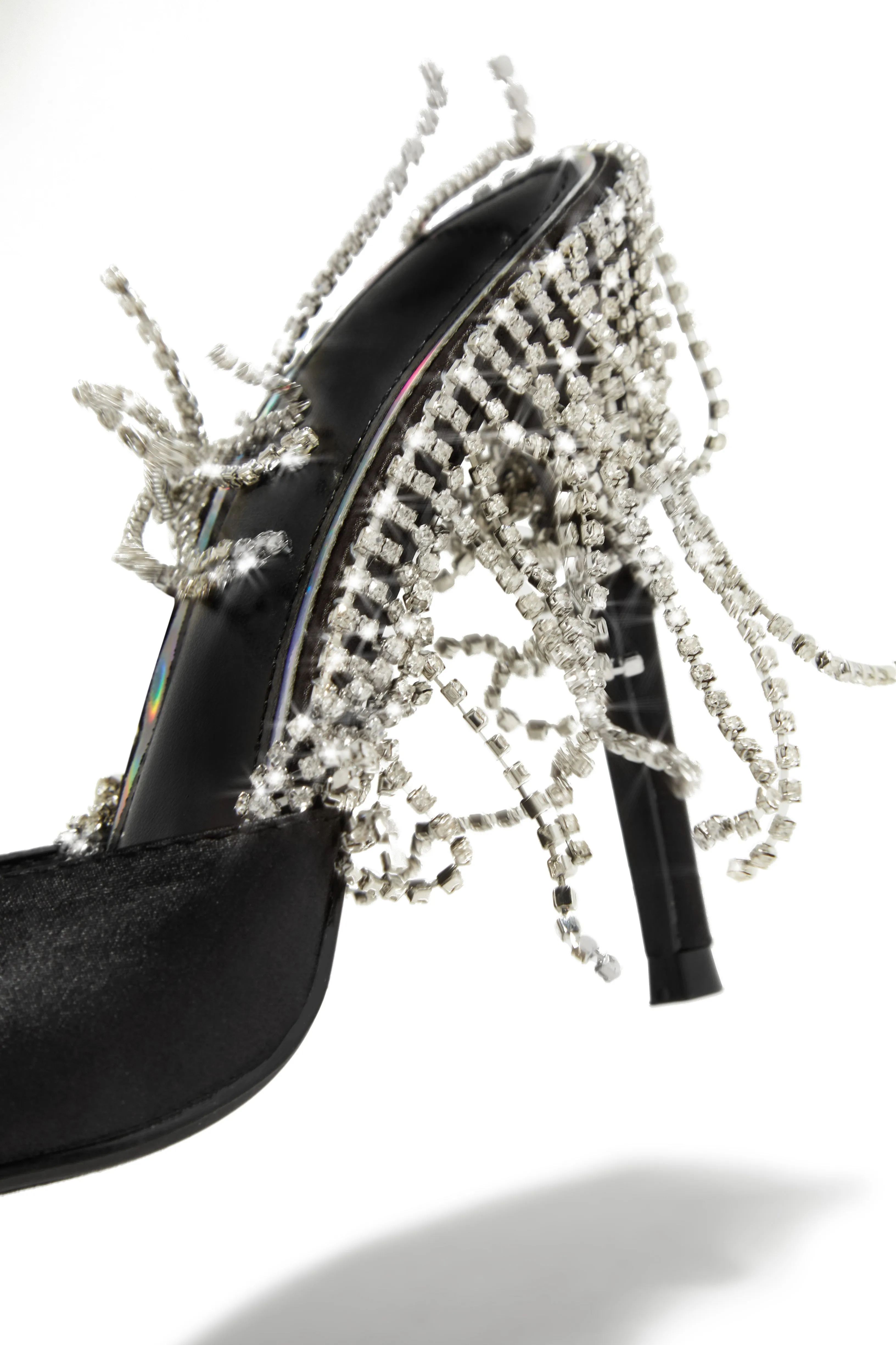 Atelier Dangle Embellished High Heel Mules - Black