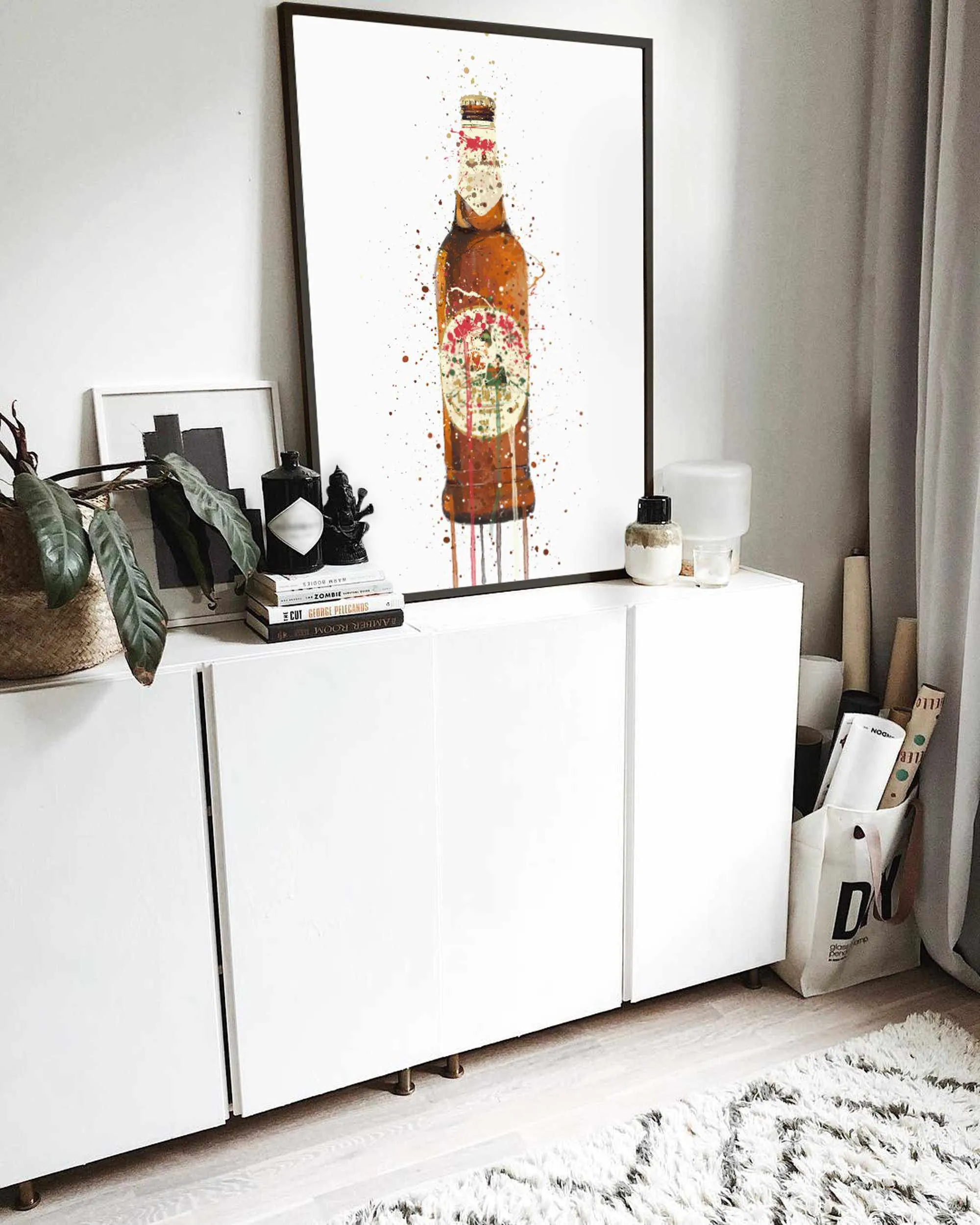 Beer Bottle Wall Art Print 'La Dolce Vita'