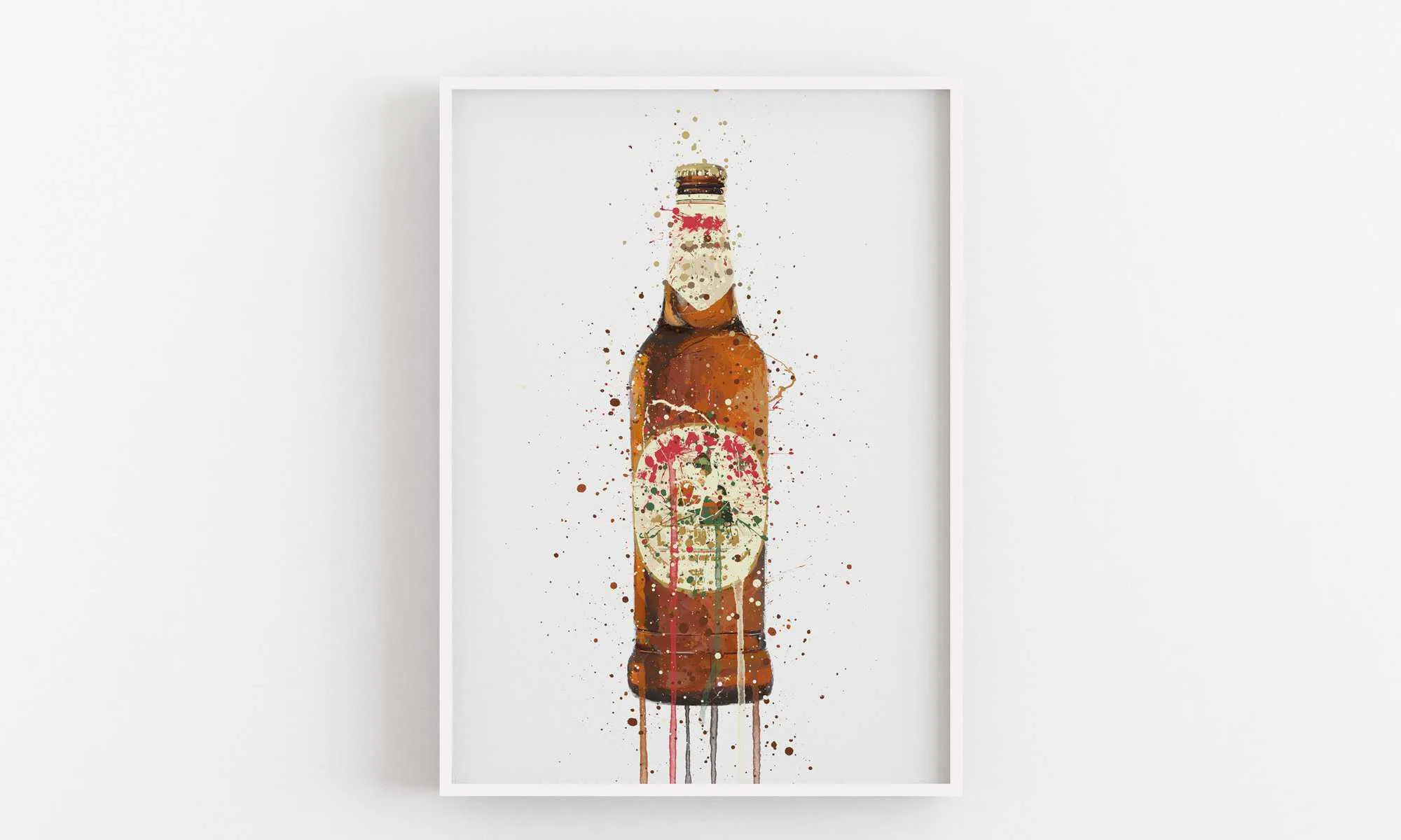 Beer Bottle Wall Art Print 'La Dolce Vita'