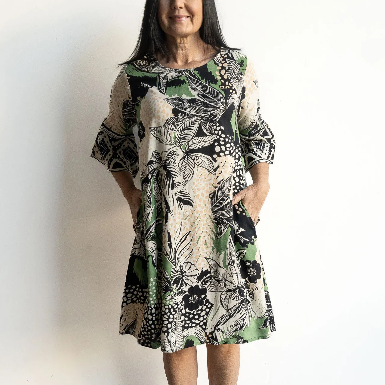 Bell Sleeve Shift Dress by Orientique Australia - Nungwi - 20039