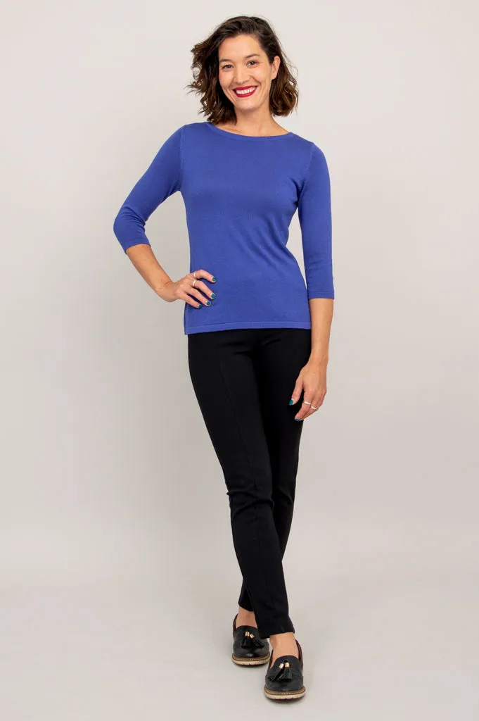 Betula Sweater, Deep Blue, Bamboo Cotton - Final Sale