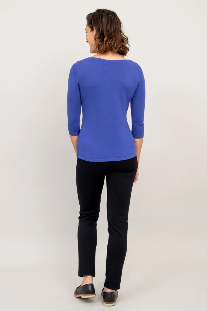 Betula Sweater, Deep Blue, Bamboo Cotton - Final Sale