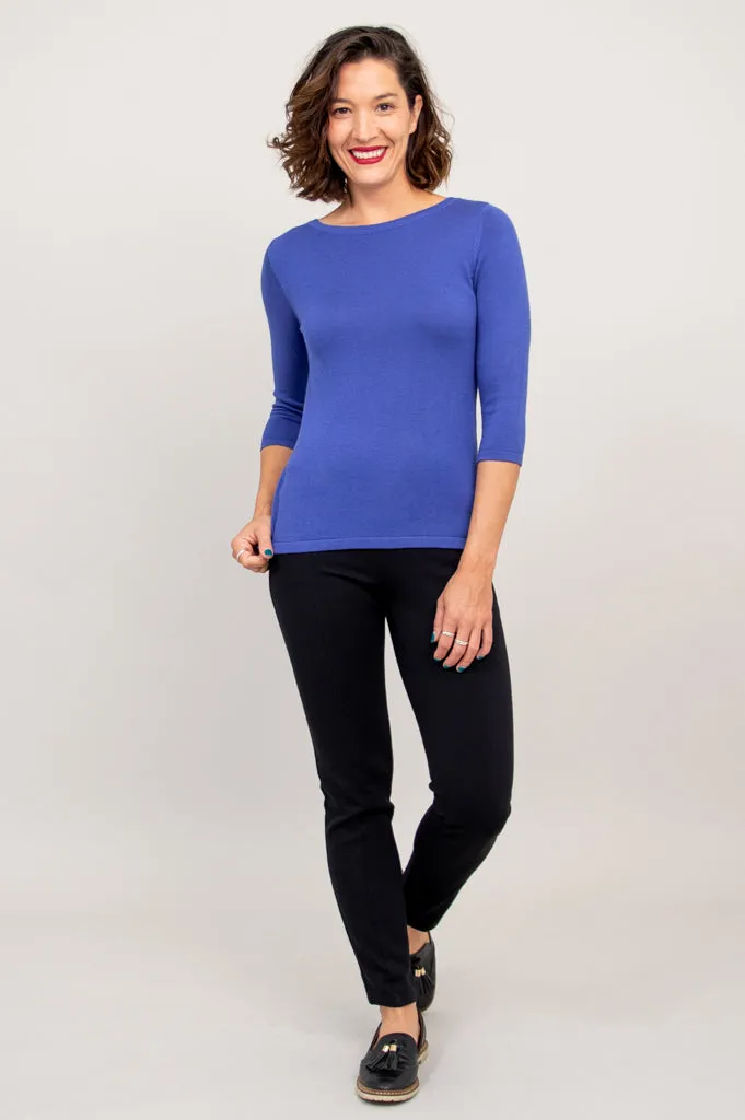 Betula Sweater, Deep Blue, Bamboo Cotton - Final Sale