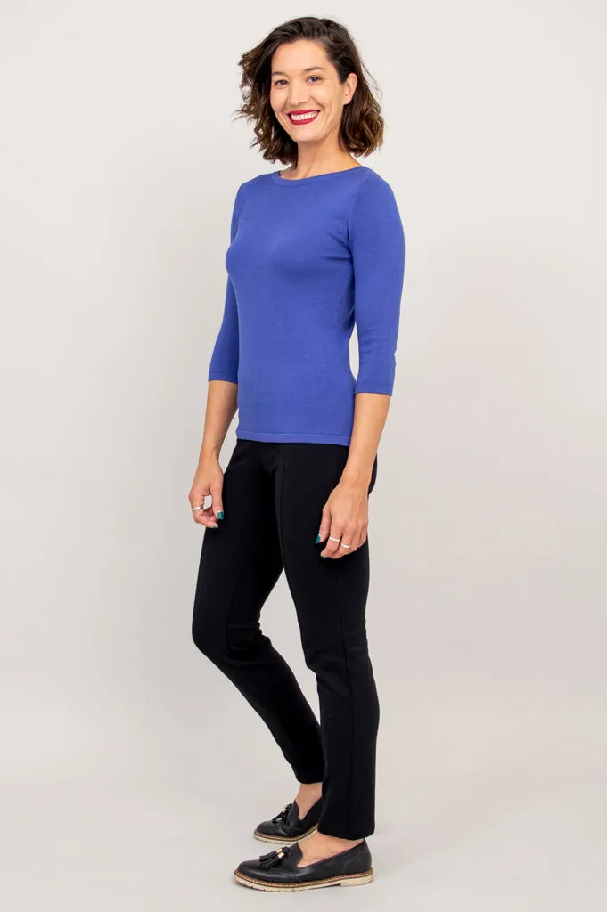 Betula Sweater, Deep Blue, Bamboo Cotton - Final Sale