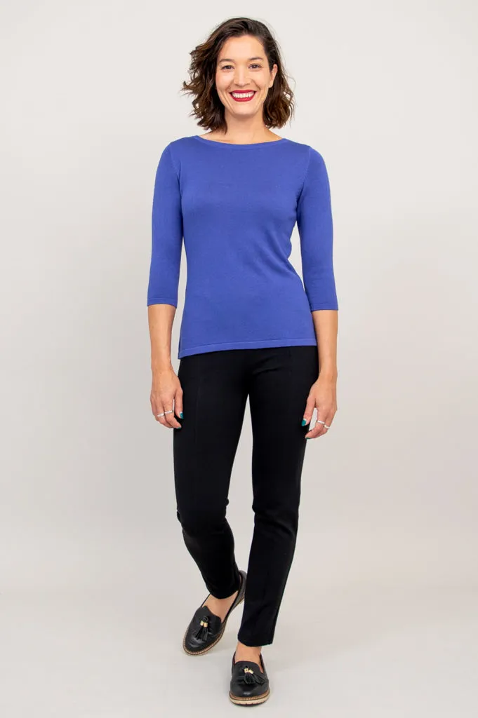 Betula Sweater, Deep Blue, Bamboo Cotton - Final Sale