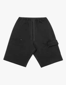 Black Travel Pique Shorts