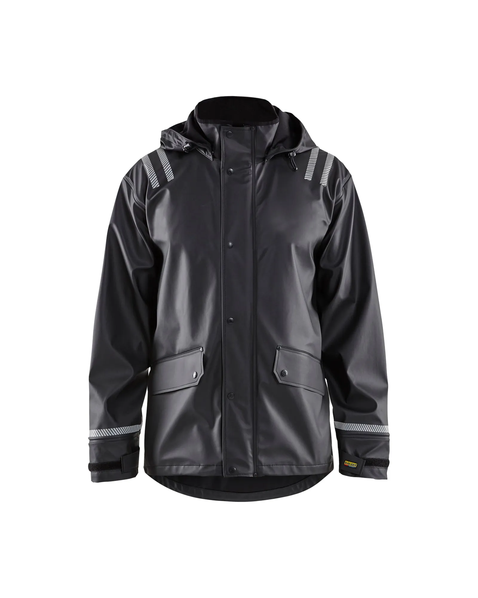 Blaklader Men's US Hooded Rain Jacket with Reflective Details