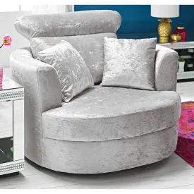 Bliss Silver Sung Swivel 2 Seaters Sofa