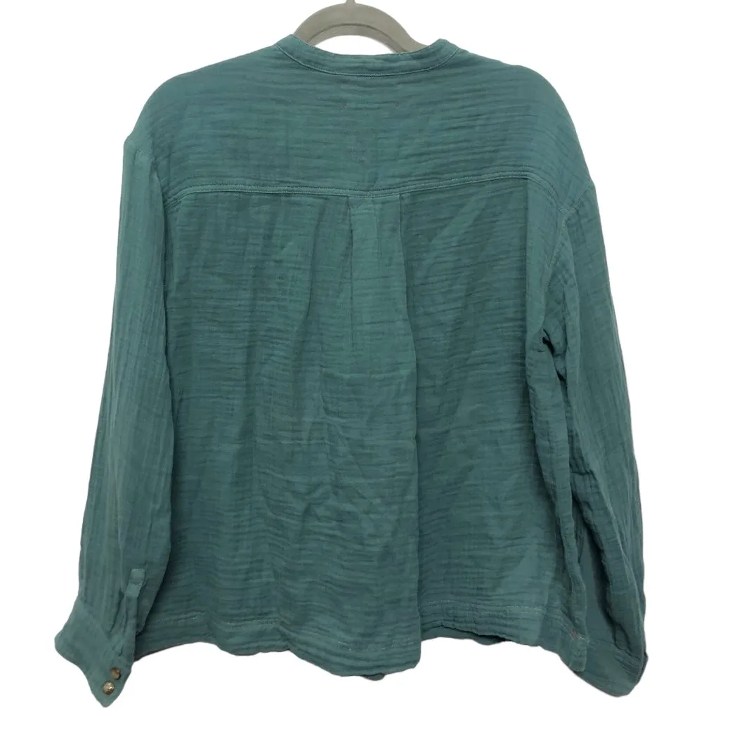 Blouse Long Sleeve By Cmb In Green, Size: S