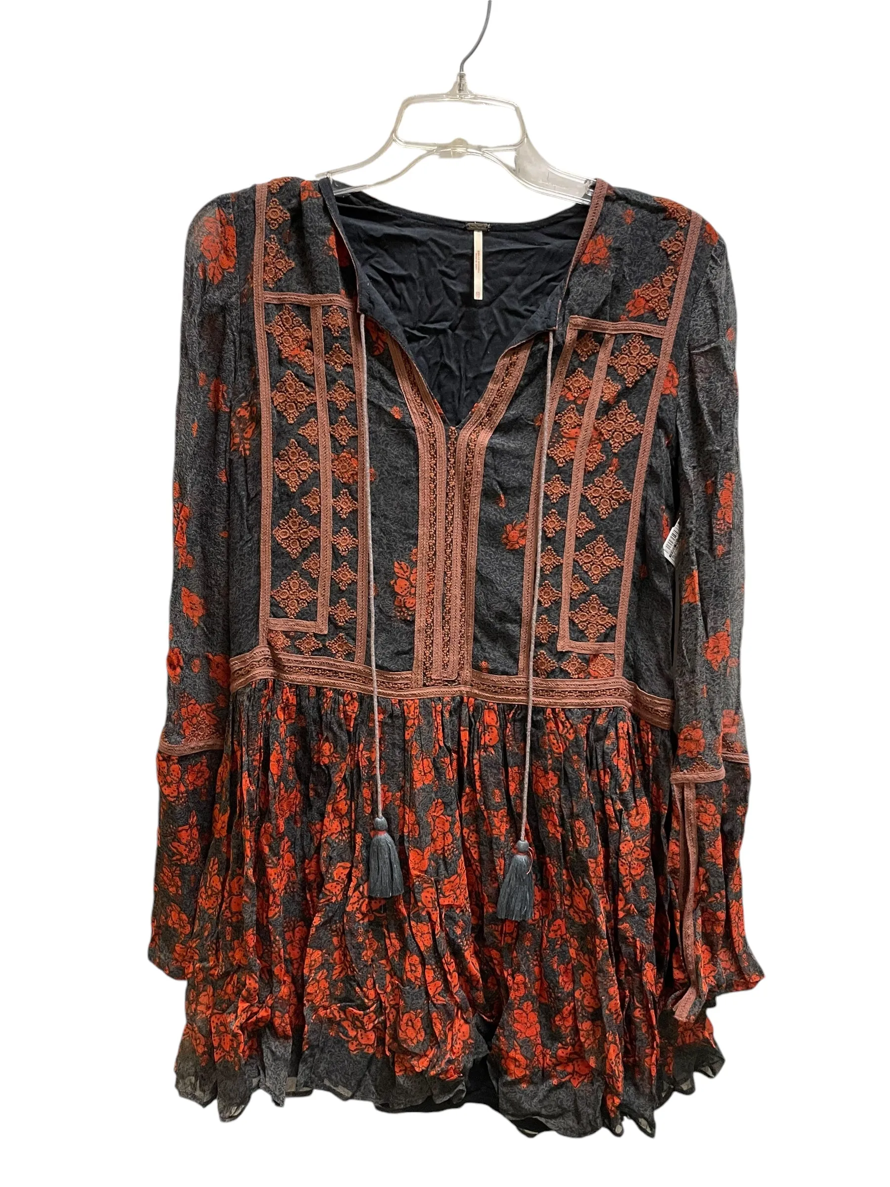 Blouse Long Sleeve By Free People In Red, Size: Xs