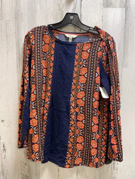 Blue & Orange Top Long Sleeve Matilda Jane, Size S