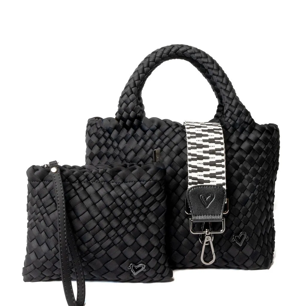 Brandon Small Woven Tote - Black Onyx