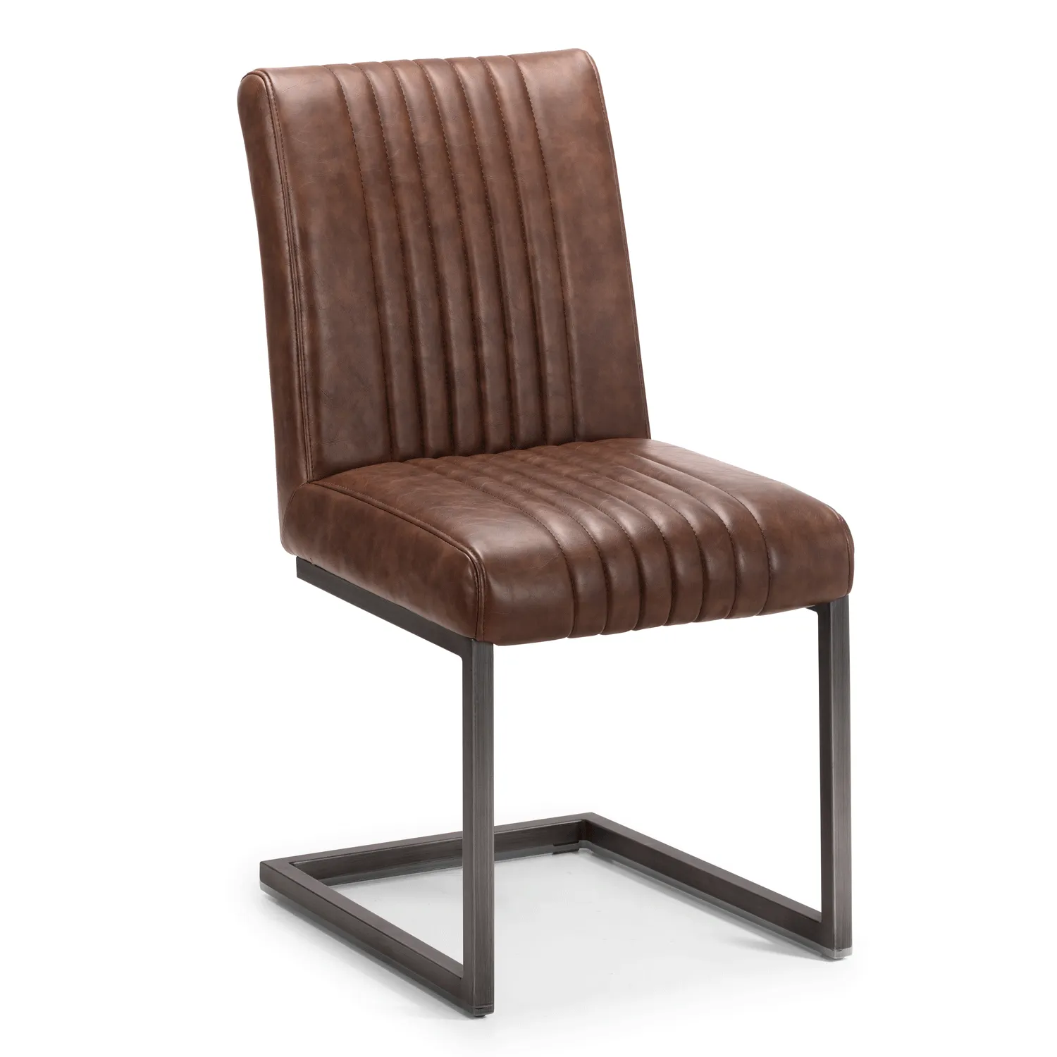 Brooklyn Brown Faux Leather Dining Chair