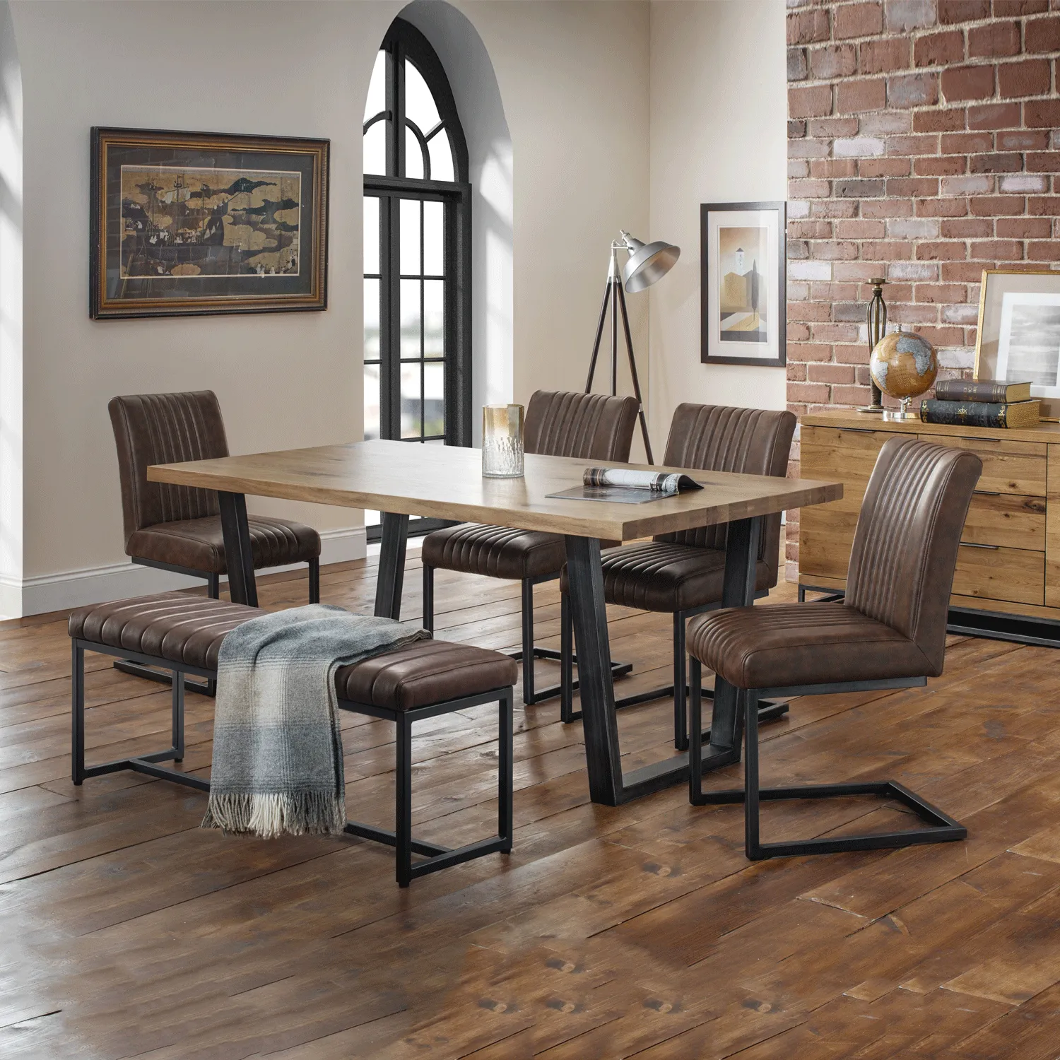 Brooklyn Brown Faux Leather Dining Chair