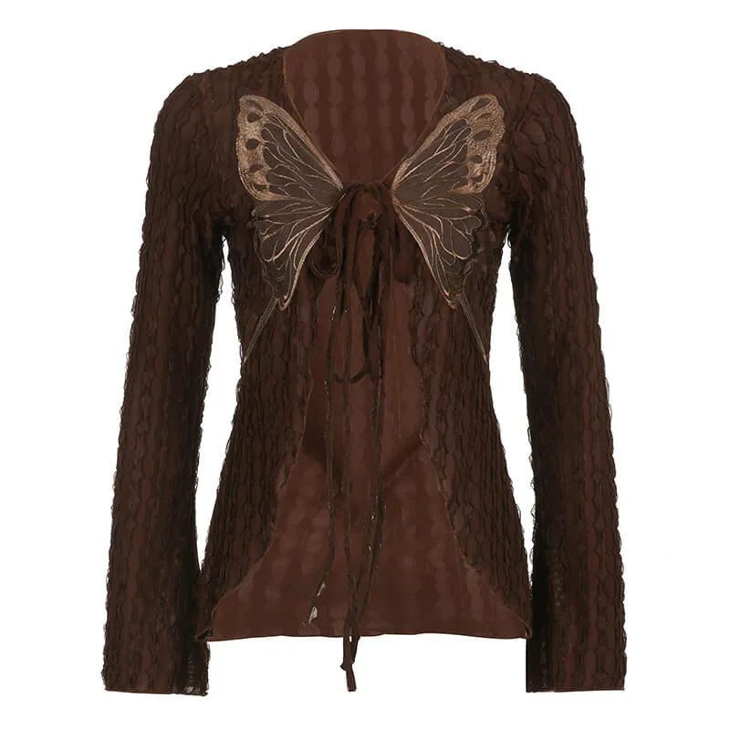 Butterfly Fairy Polyester Cardigan