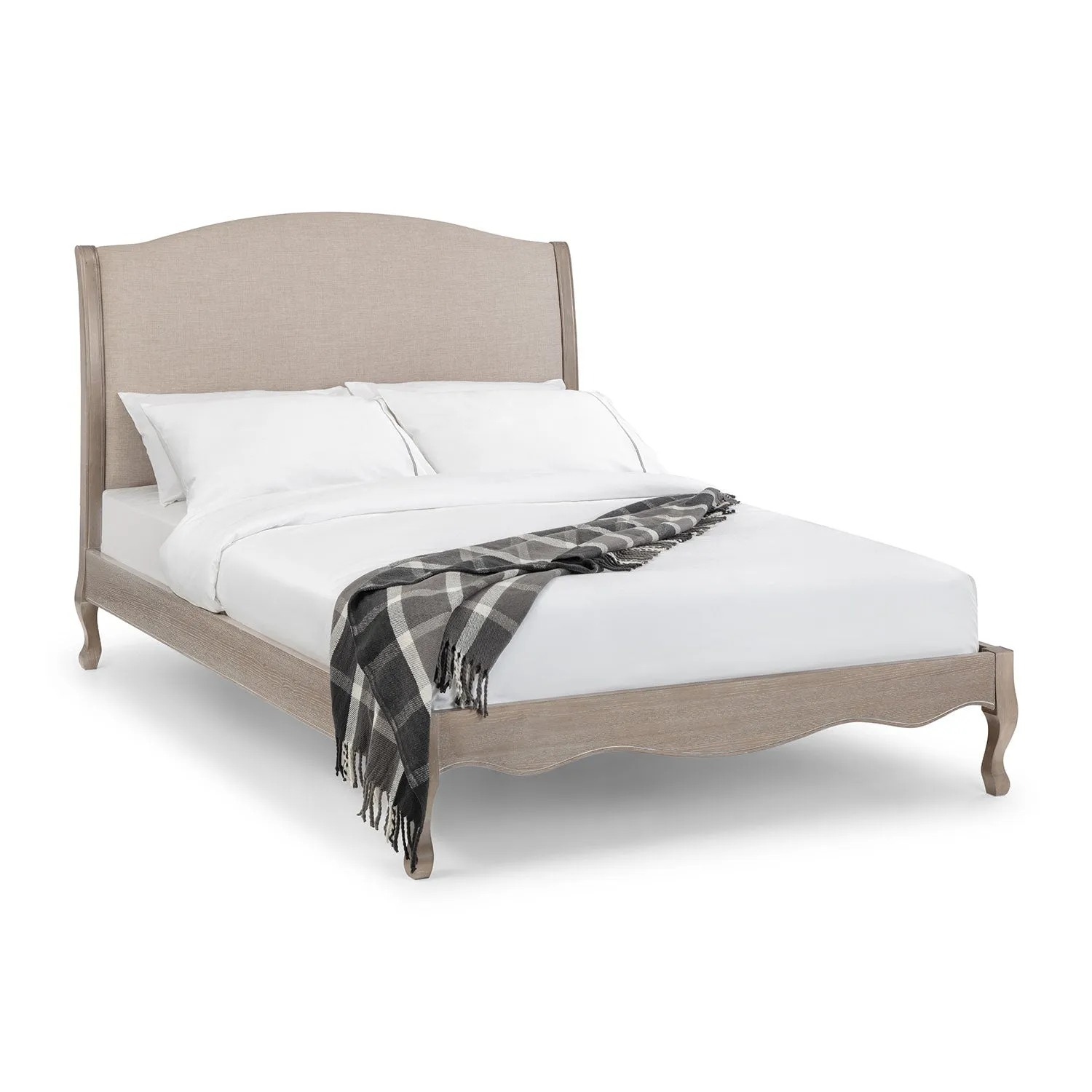 Camille Upholstered Oak Effect Bed